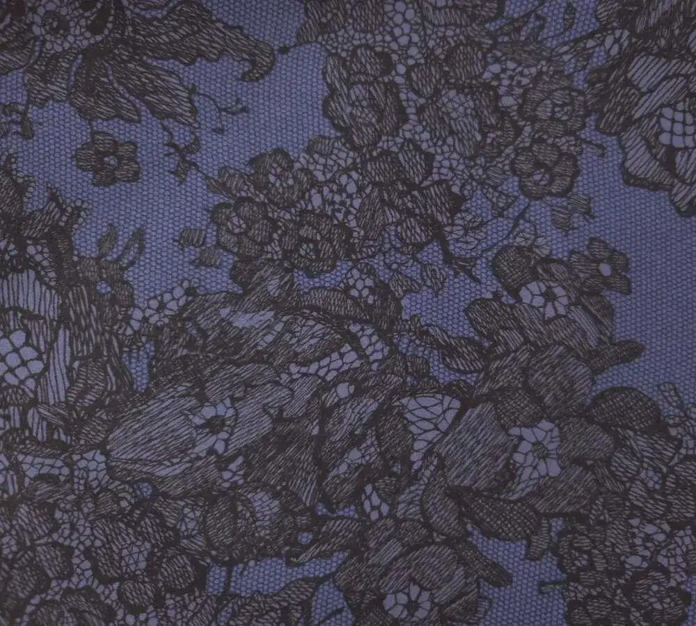 Valentino Floral Lace Print Silk Scarf 25.5